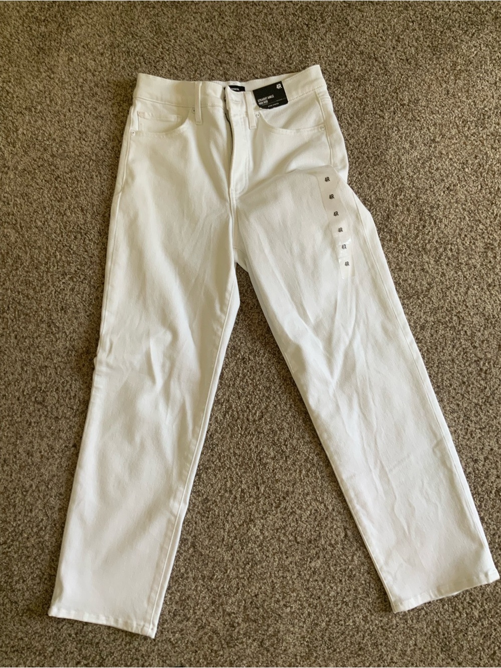 Express White Straight-Leg Women's Jeans
